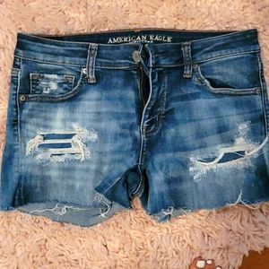AE denim shorts